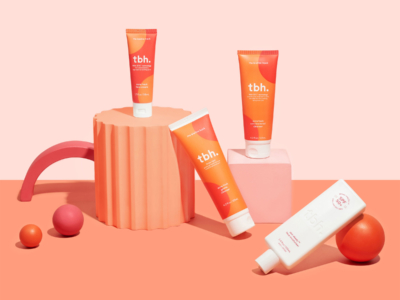 Made Somewhere Portfolio TBH. Skincare Brand and Packaging Design