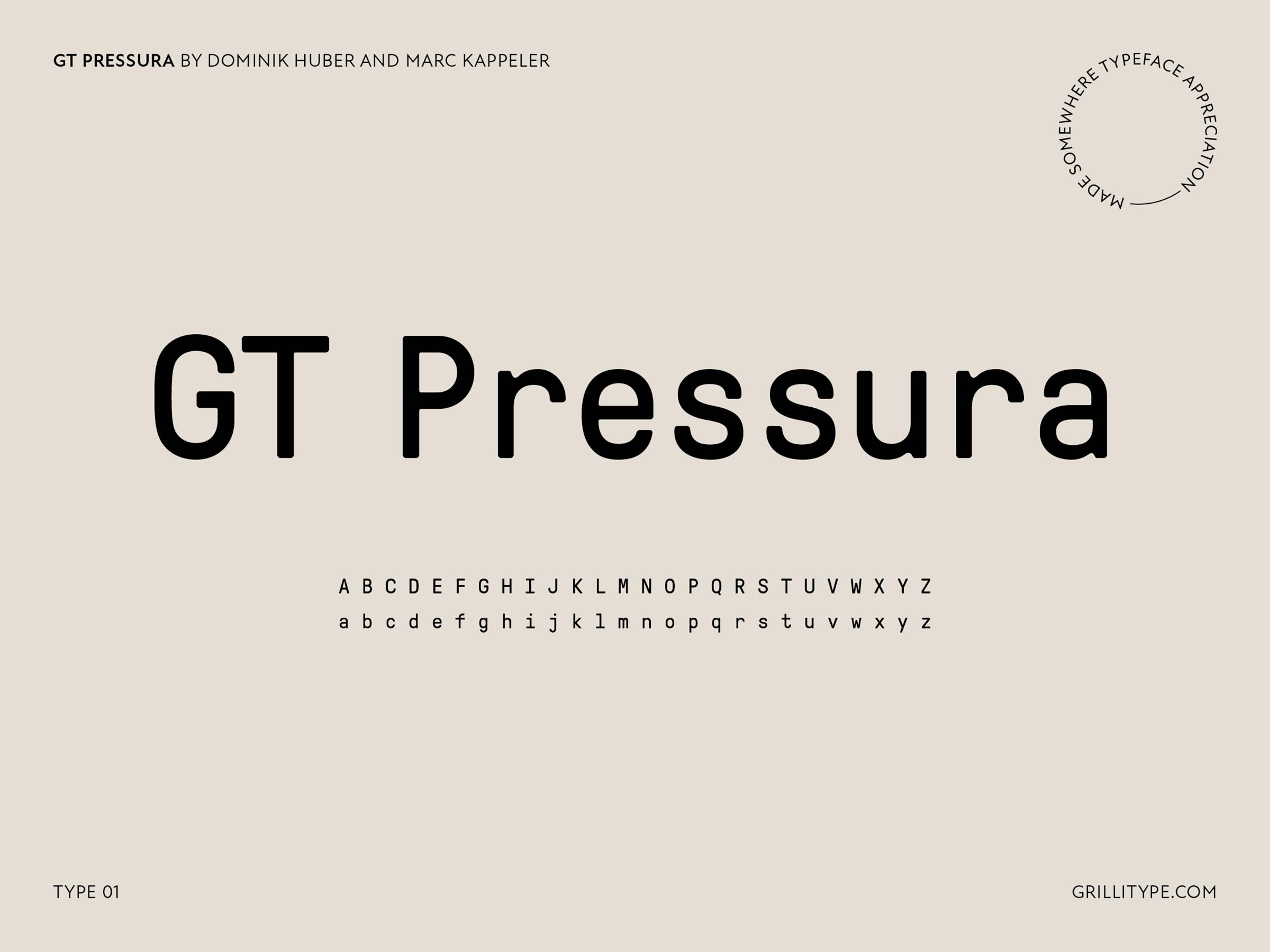 Type Alert: Trending Typefaces and Type Styles 03 - GT Pressura by Dominik Huber and Marc Kappeler