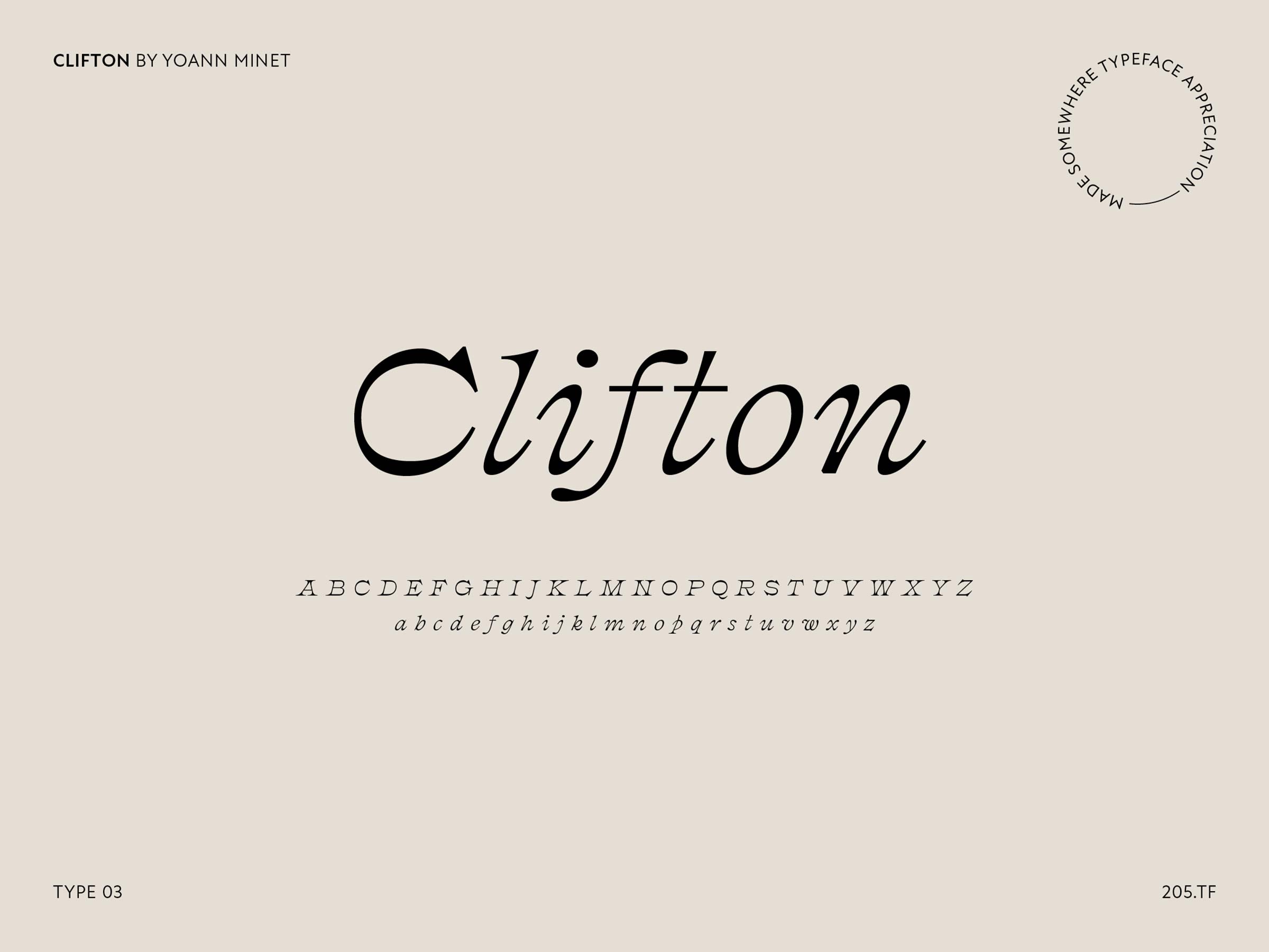 Type Alert: Trending Typefaces and Type Styles 03 - Clifton by Yoann Minet