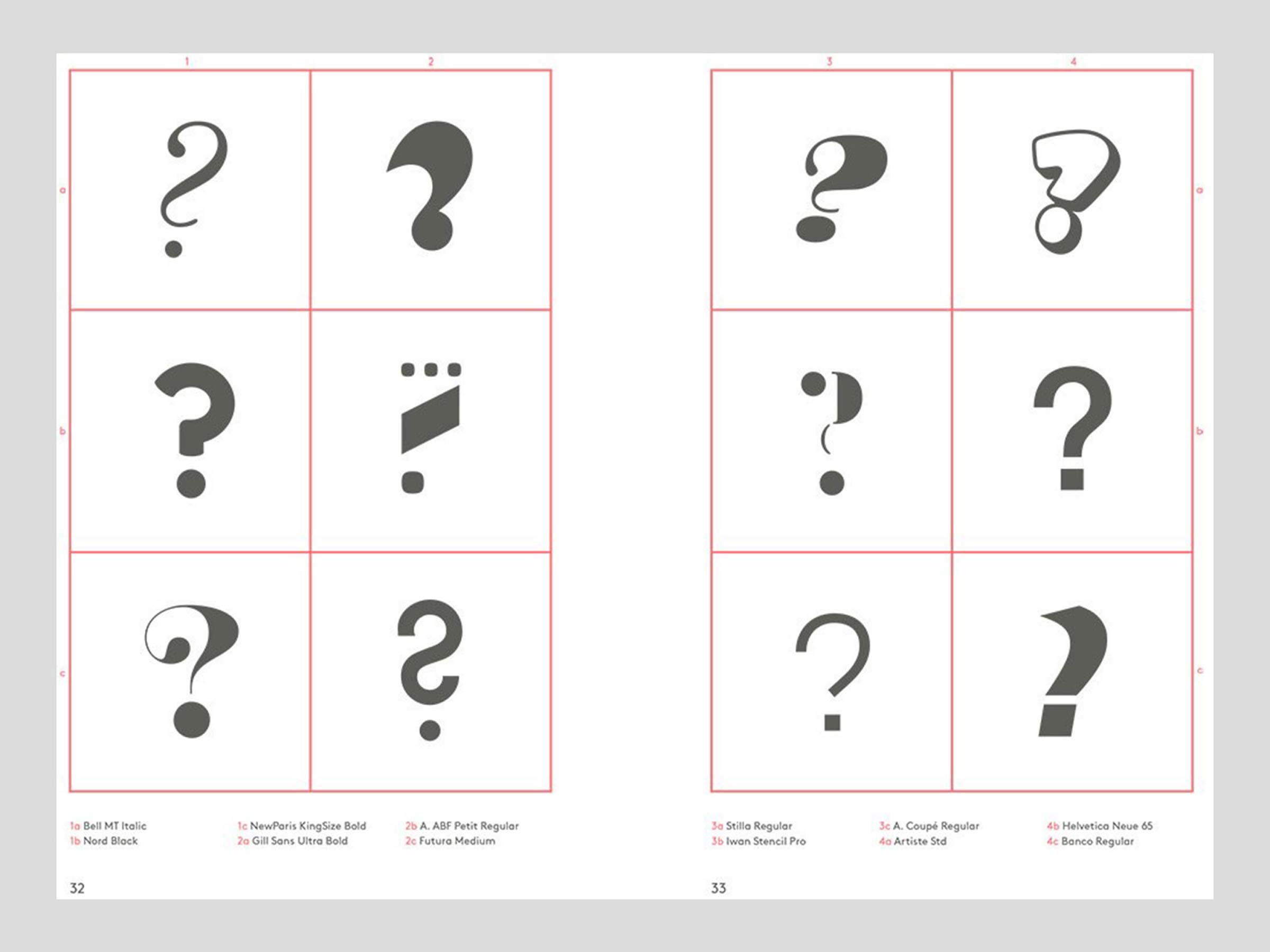 Made-Somewhere-Blog-Post-Our Favourite Design Publication – Glyph*: A Visual Exploration of Punctuation Marks and Other Typographic Symbols - inside pages exploring question marks